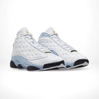 Angled front view of a full pair of Air Jordan 13