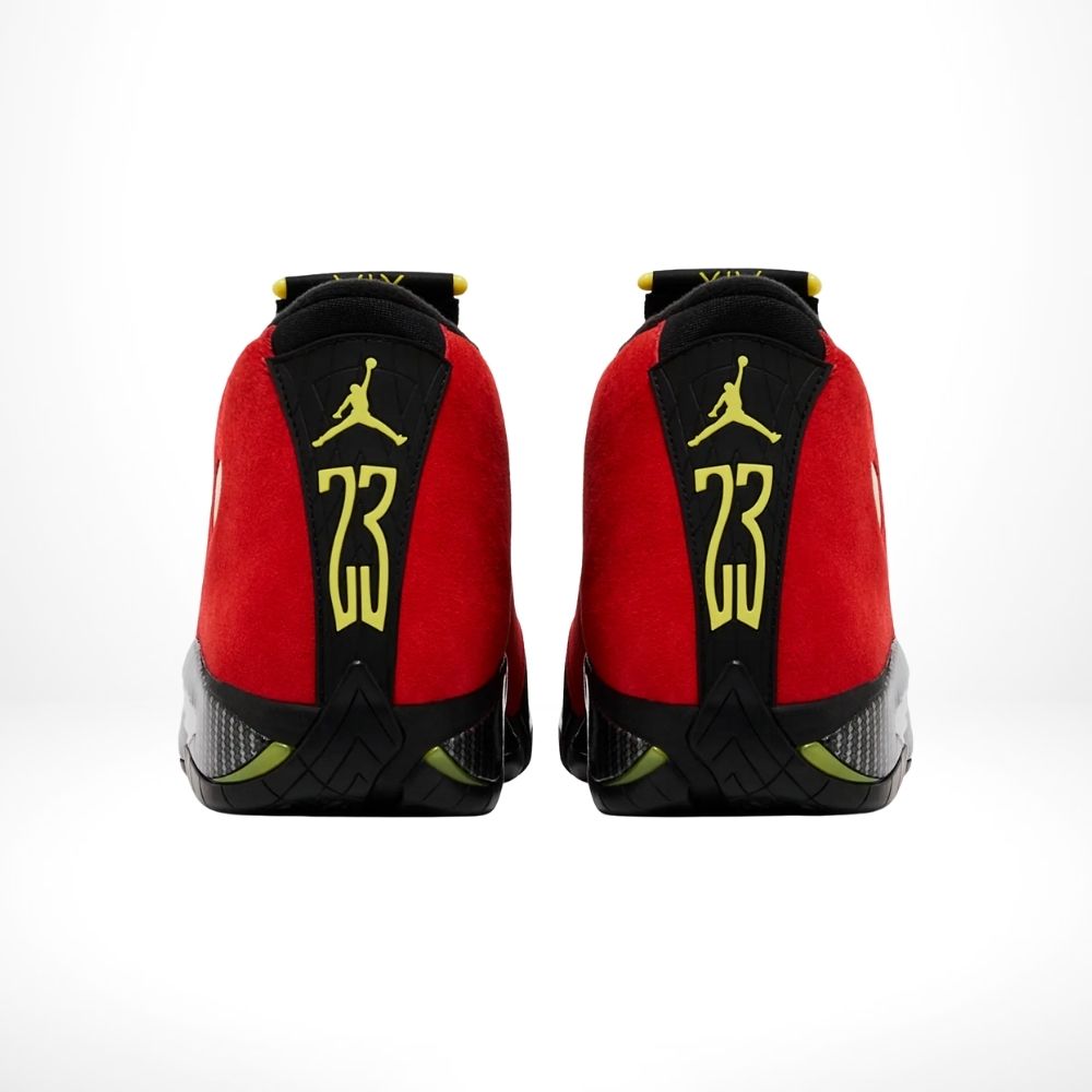 Rear view of the Air Jordan 14