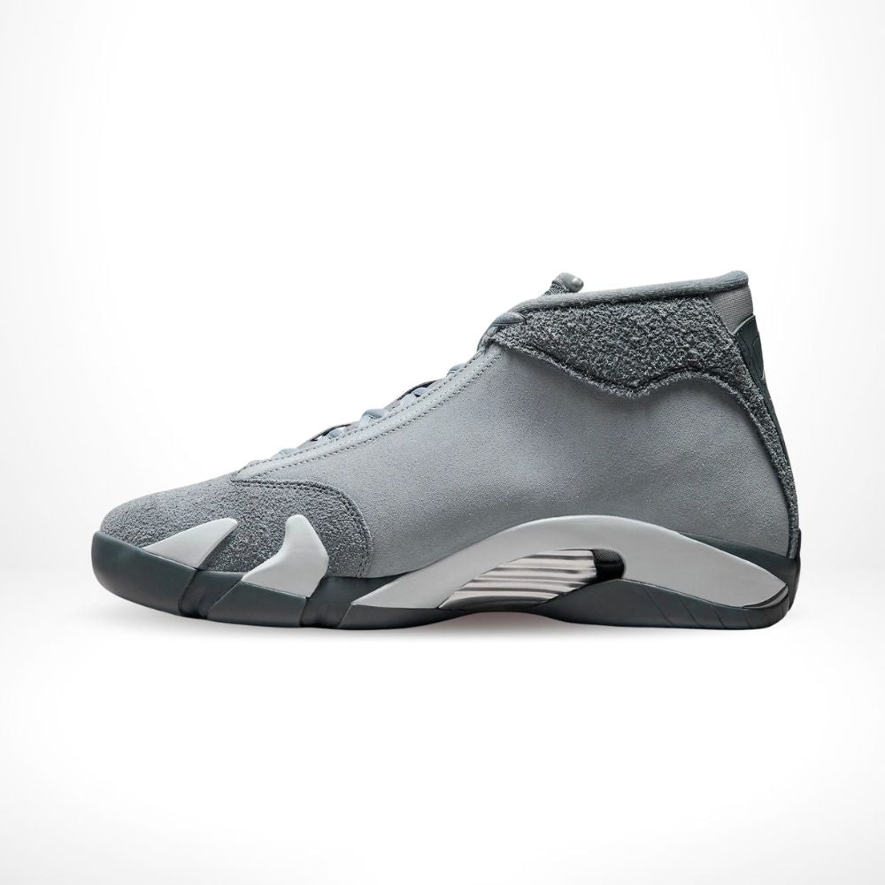 Medial side view of the Air Jordan 14