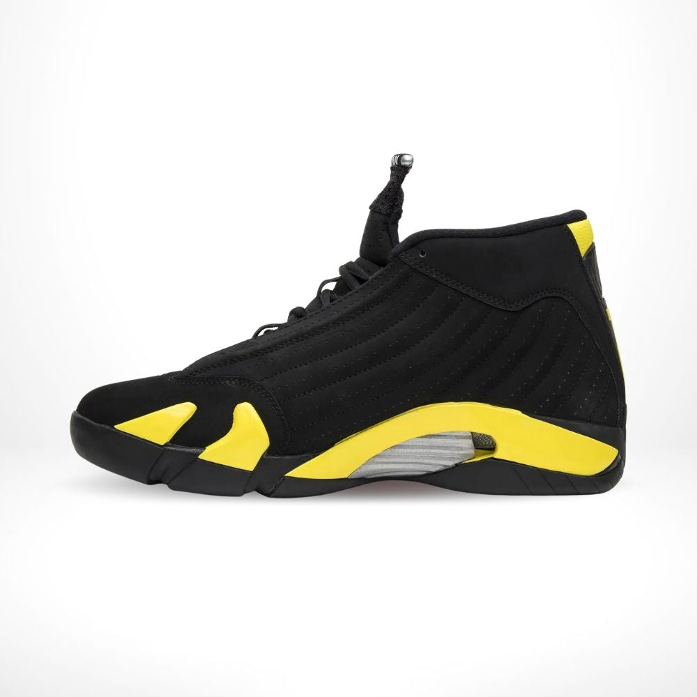 Medial side view of the Air Jordan 14