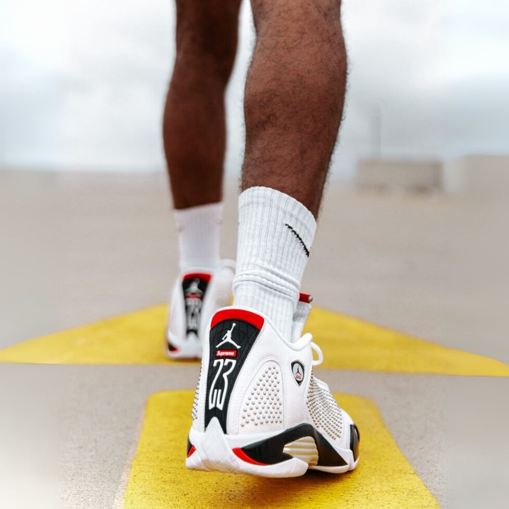 On-foot of the Air Jordan 14