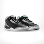 Angled front view of a full pair of Air Jordan 3