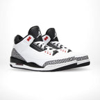 Angled front view of a full pair of Air Jordan 3