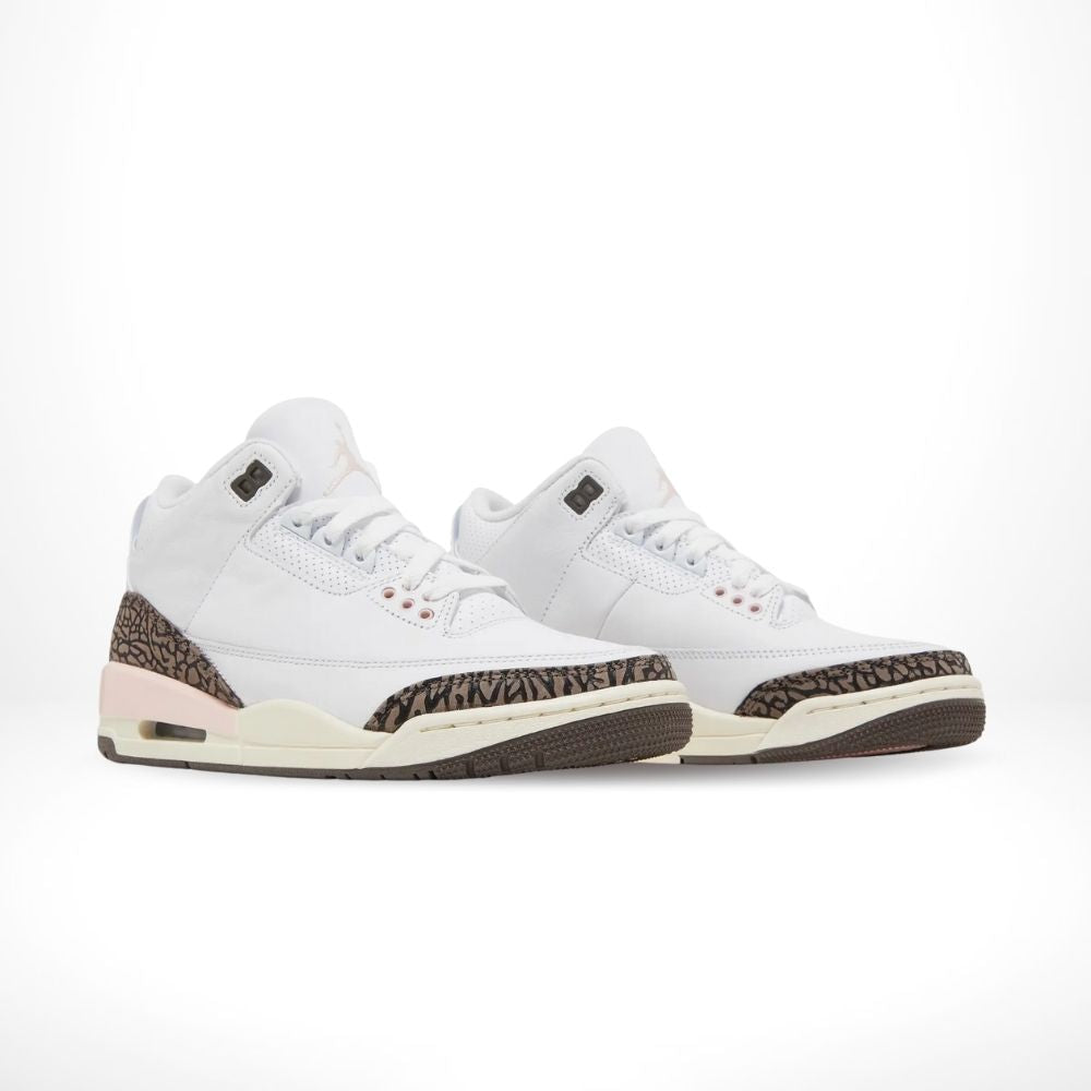 Angled front view of a full pair of Air Jordan 3