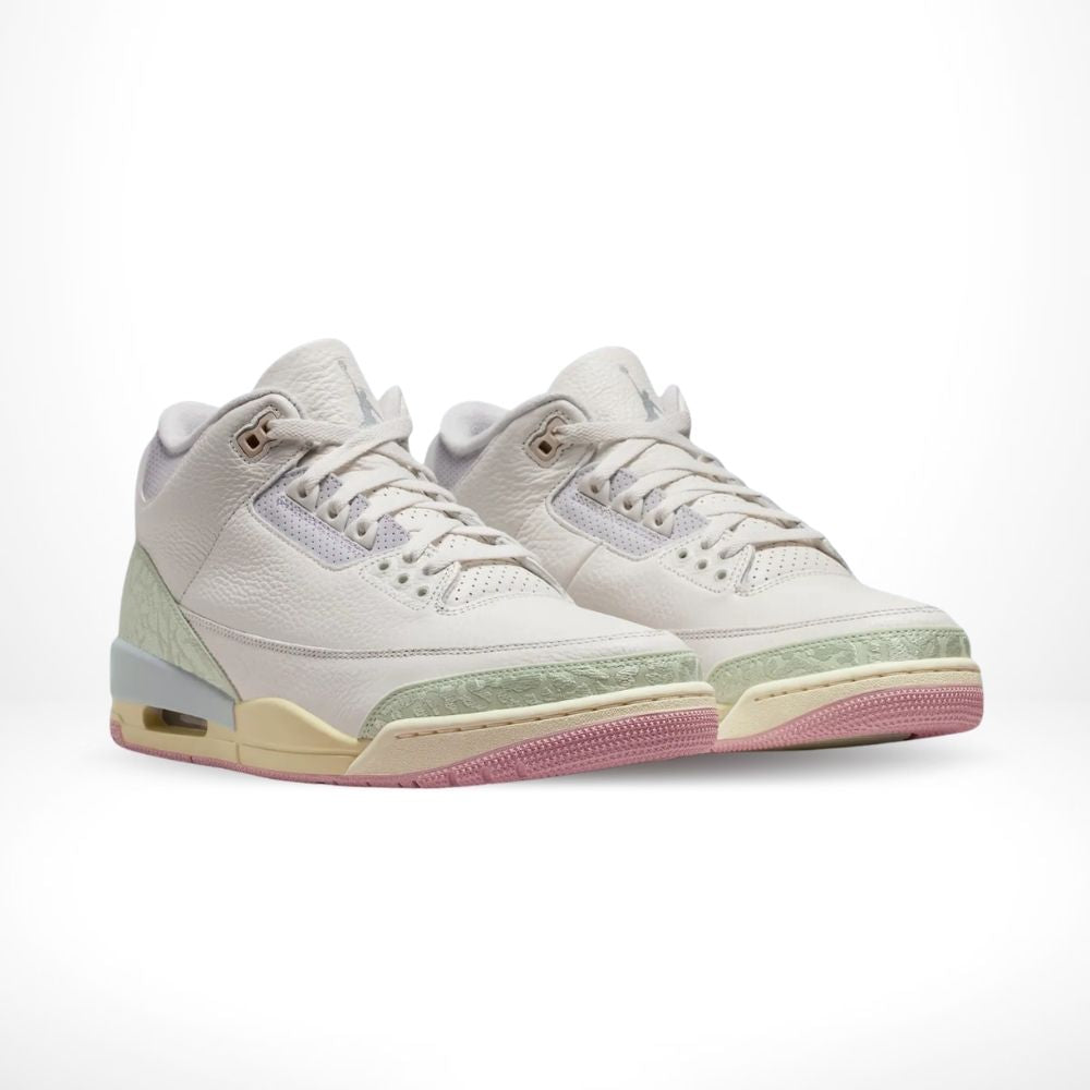 Angled front view of a full pair of Air Jordan 3