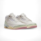 Angled front view of a full pair of Air Jordan 3
