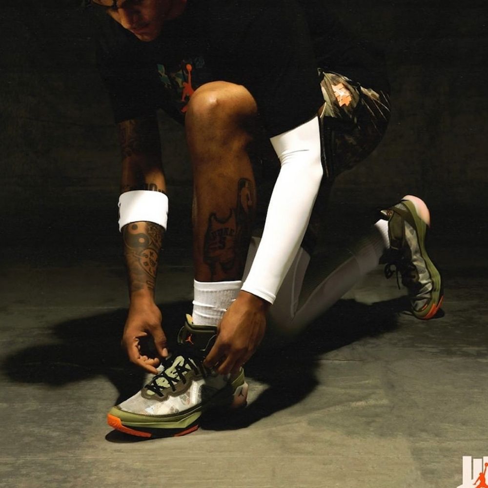 Real lifestyle image of Air Jordan 37