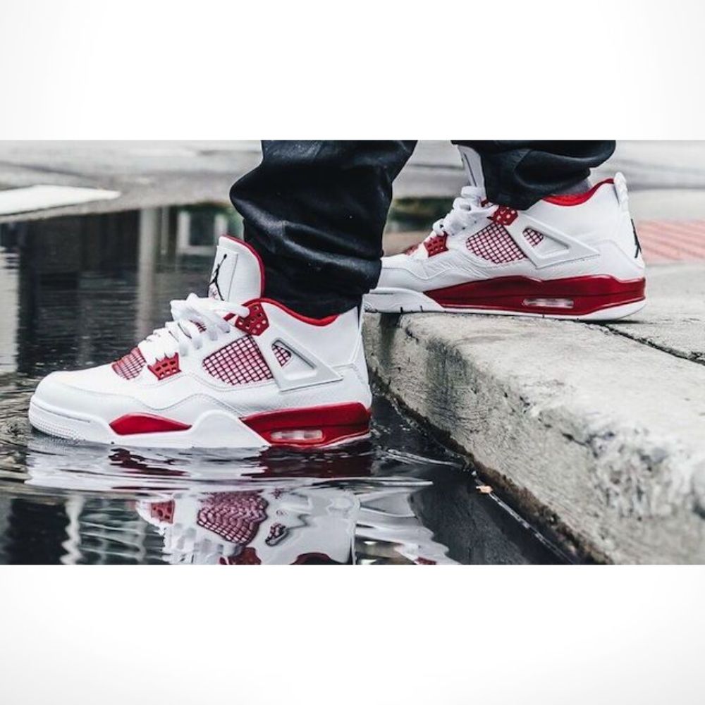 Real lifestyle image of Air Jordan 4