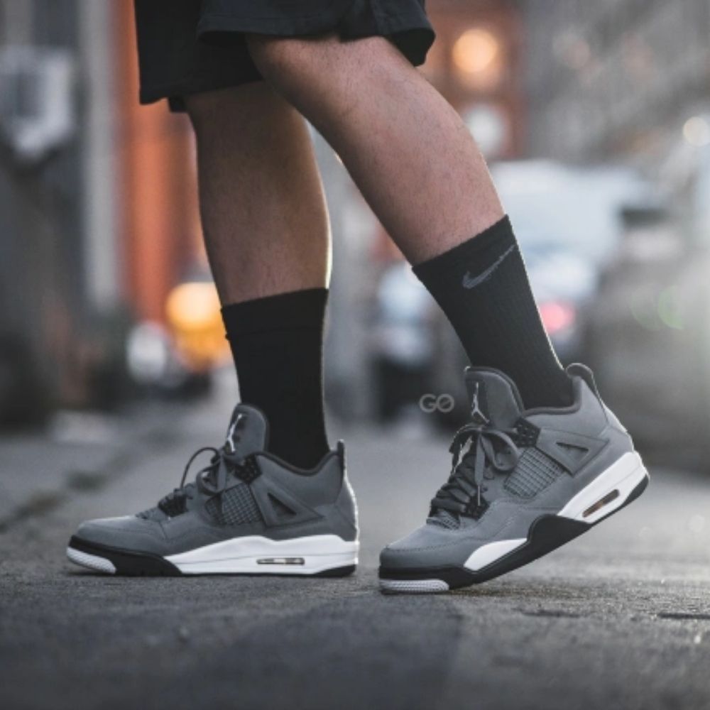 Real lifestyle image of Air Jordan 4