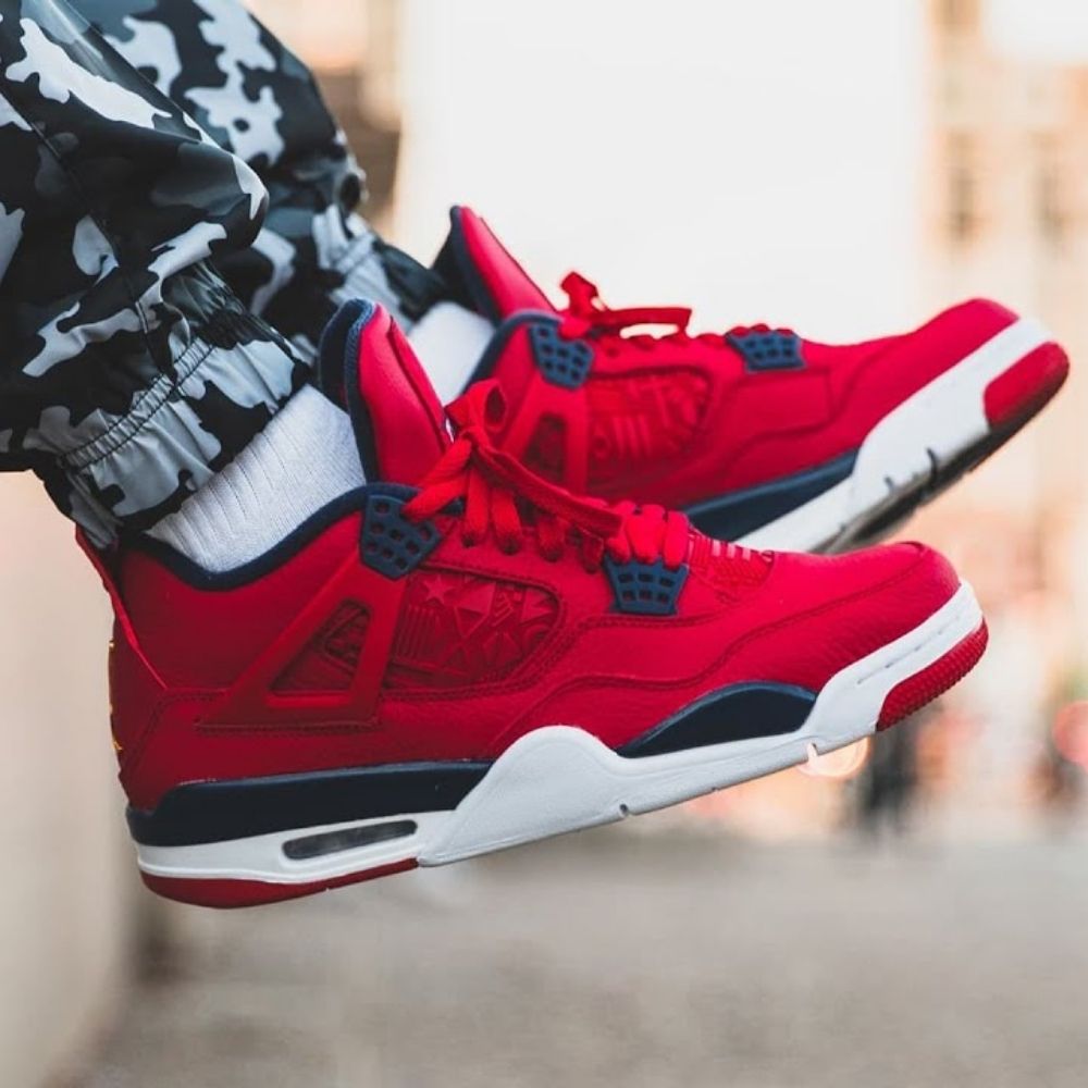 Real lifestyle image of Air Jordan 4