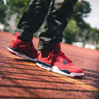 Real lifestyle image of Air Jordan 4