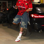 Real lifestyle image of Air Jordan 4