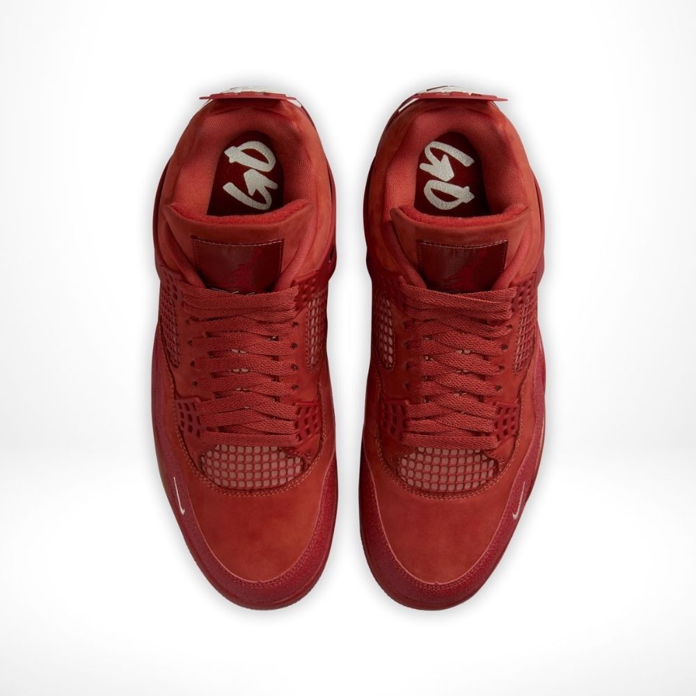 Top-down view of the Air Jordan 4