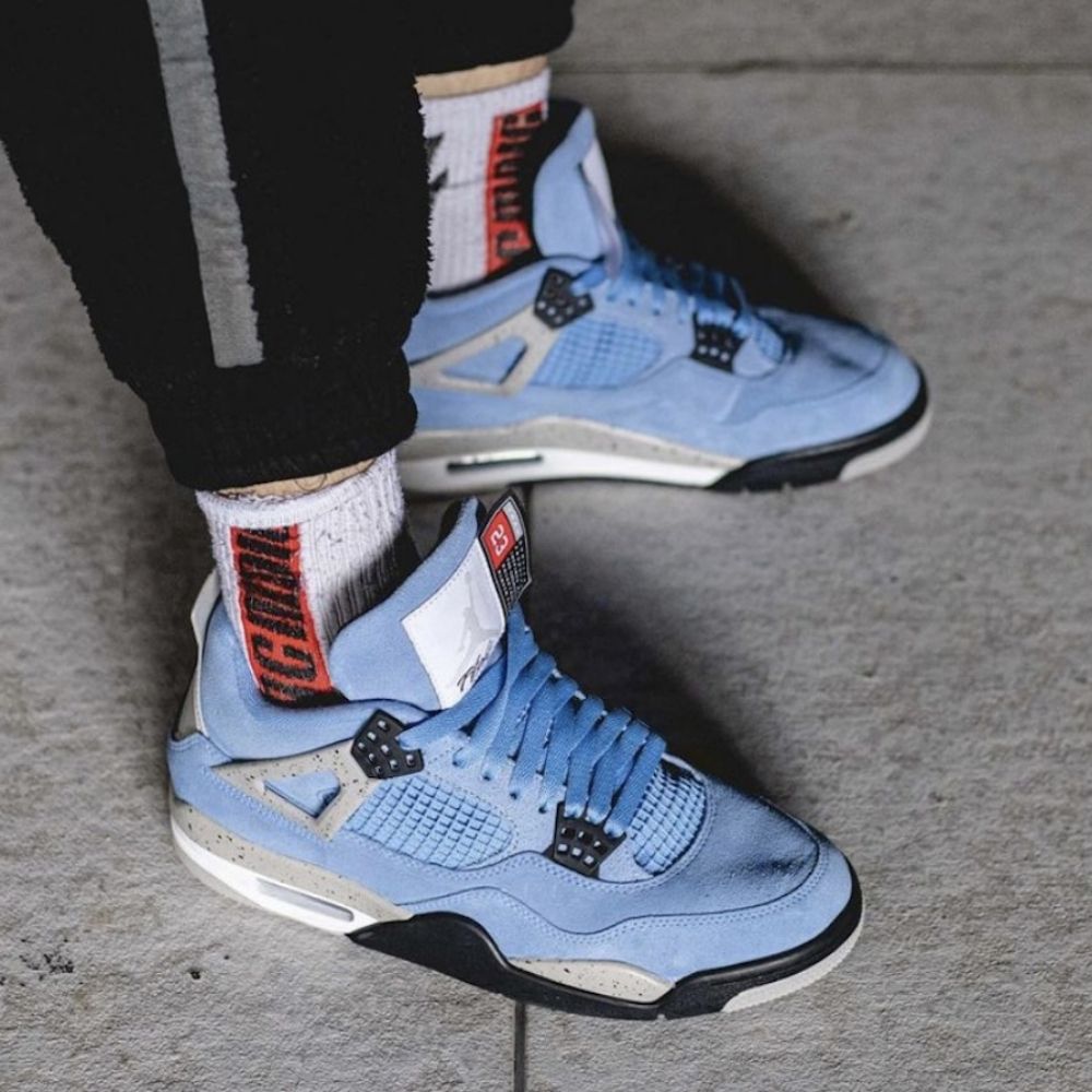 Real lifestyle image of Air Jordan 4