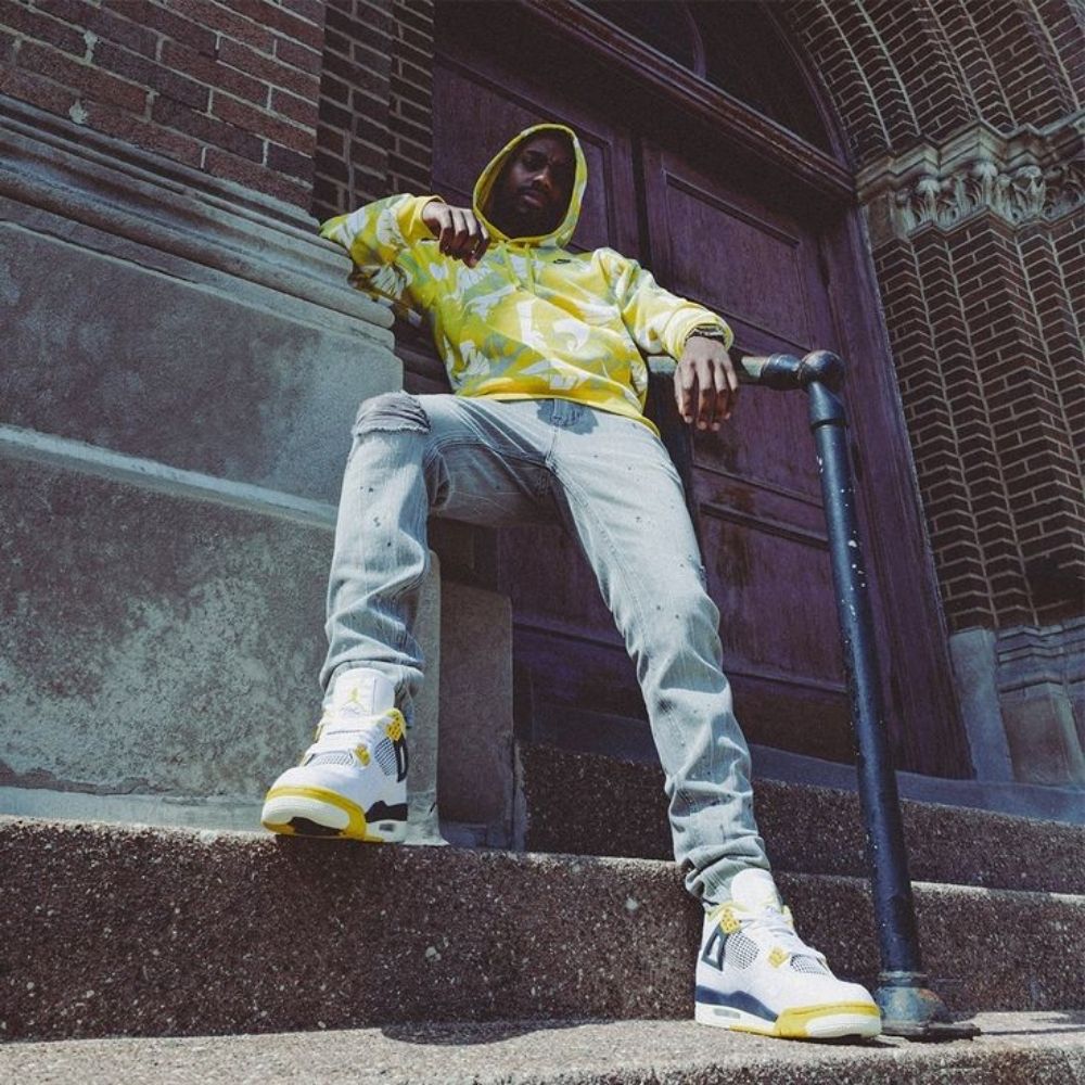 Real lifestyle image of Air Jordan 4