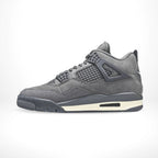 Angled front view of a full pair of Air Jordan 4