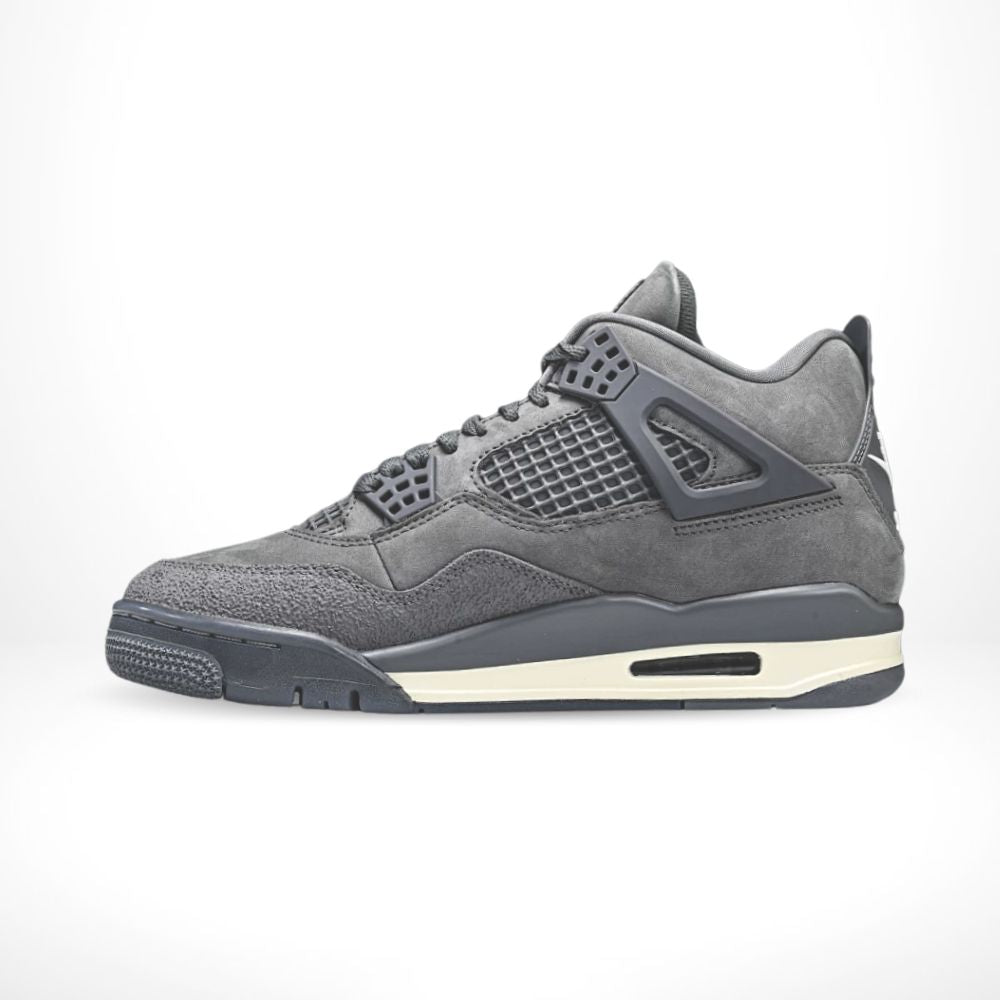 Angled front view of a full pair of Air Jordan 4