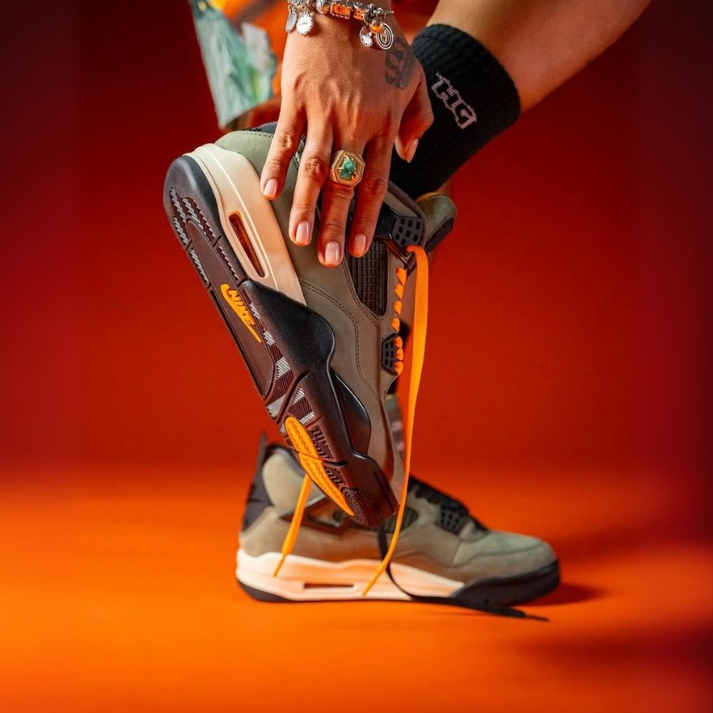On-foot of the Air Jordan 4