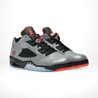 Angled front view of a full pair of Air Jordan 5