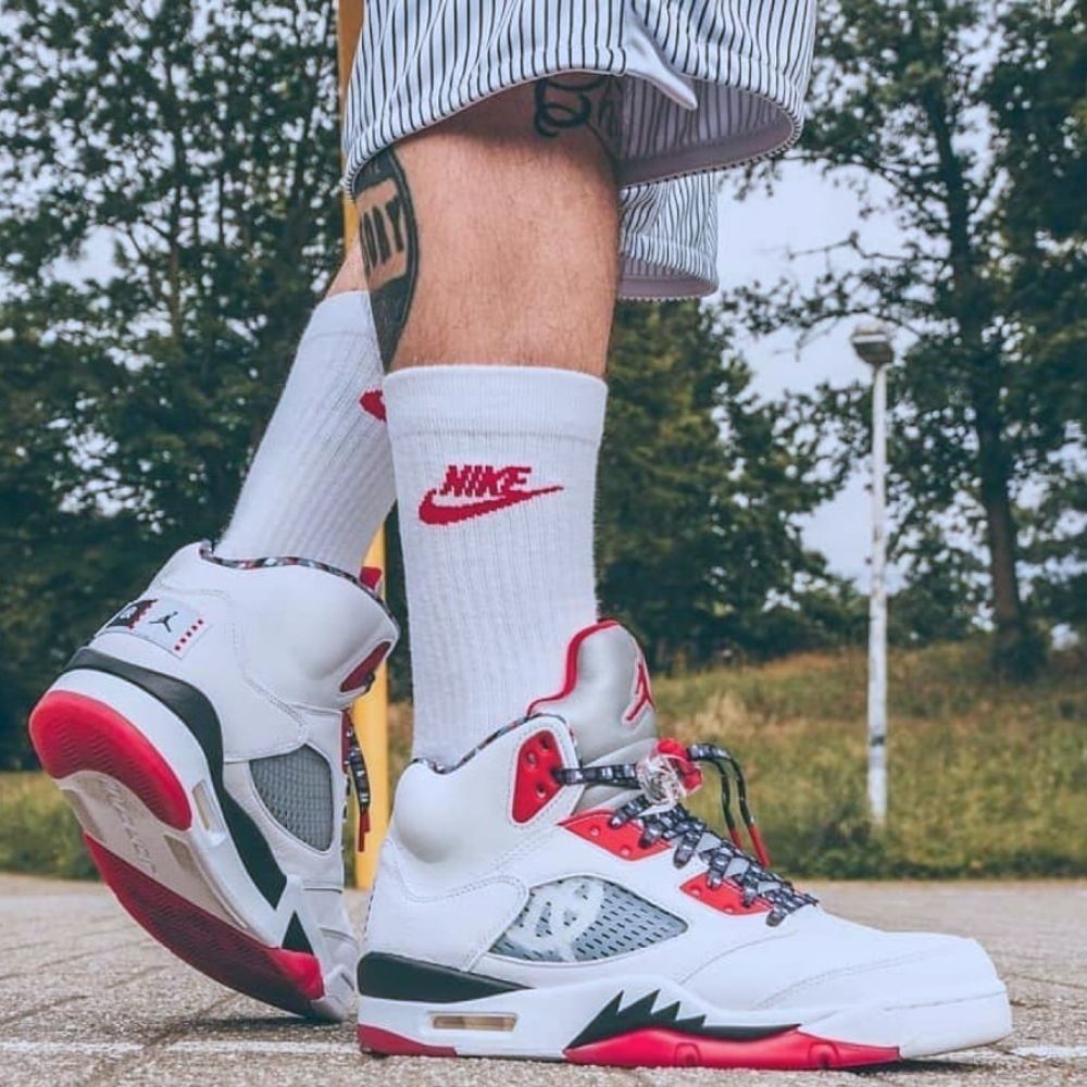 On-foot of the Air Jordan 5
