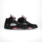 Angled front view of a full pair of Air Jordan 5