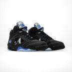 Angled front view of a full pair of Air Jordan 5