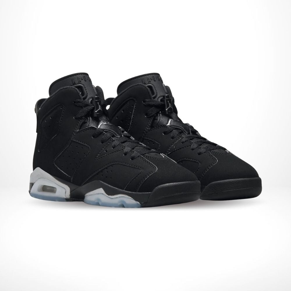 Angled front view of a full pair of Air Jordan 6