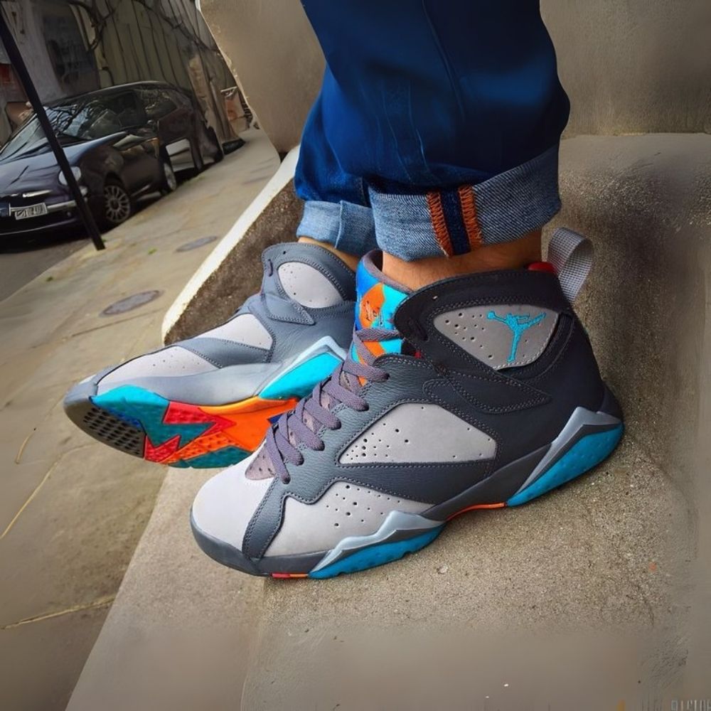 On-foot of the Air Jordan 7