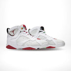 Angled front view of a full pair of Air Jordan 7