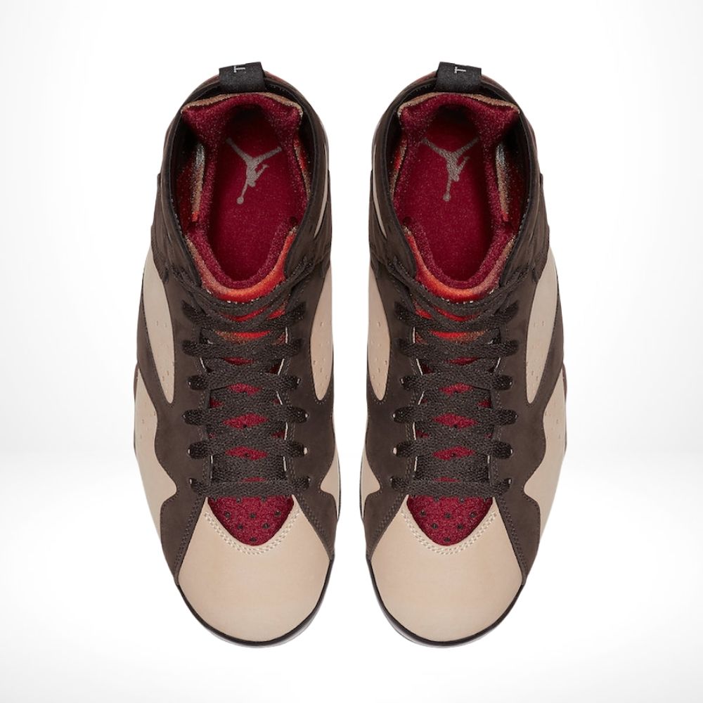 Top-down view of the Air Jordan 7