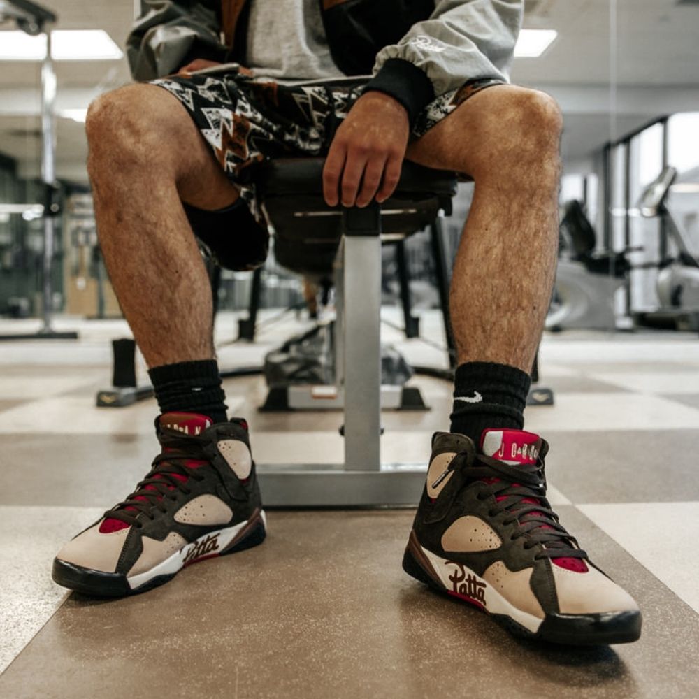 On-foot of the Air Jordan 7