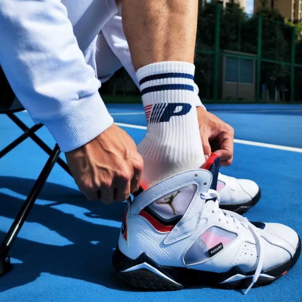 On-foot of the Air Jordan 7