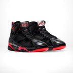 Angled front view of a full pair of Air Jordan 7