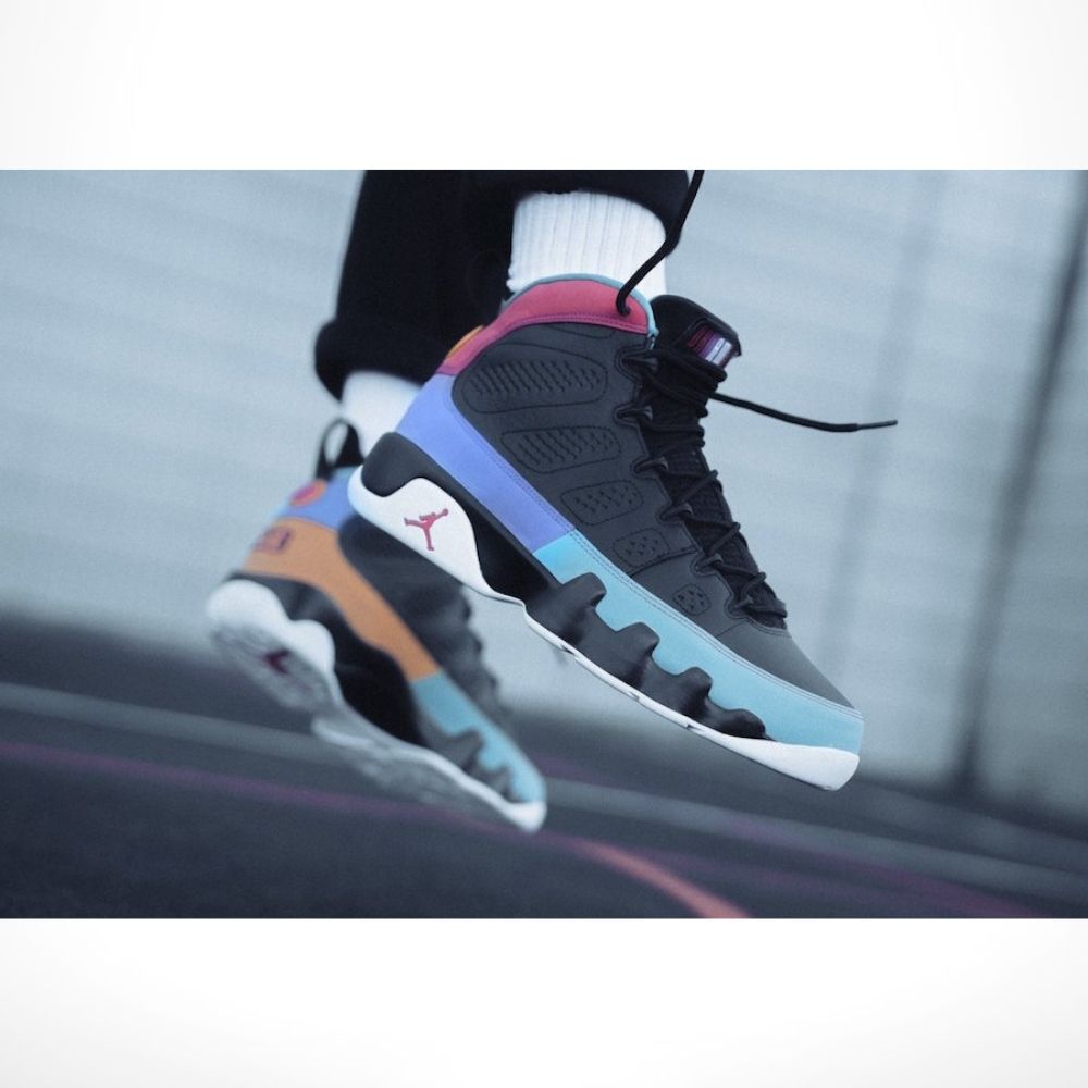 Real lifestyle image of Air Jordan 9