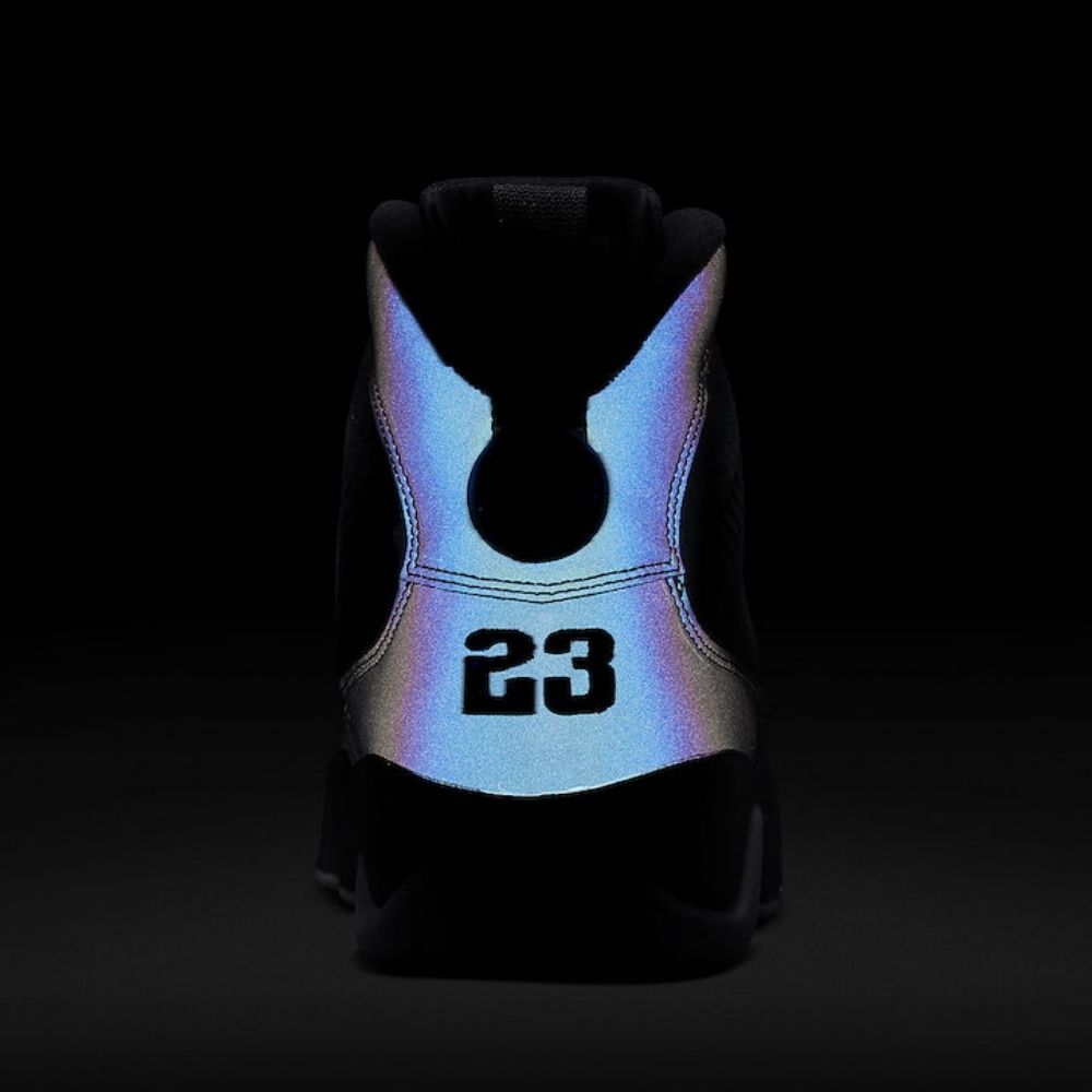 Rear view of Air Jordan 9