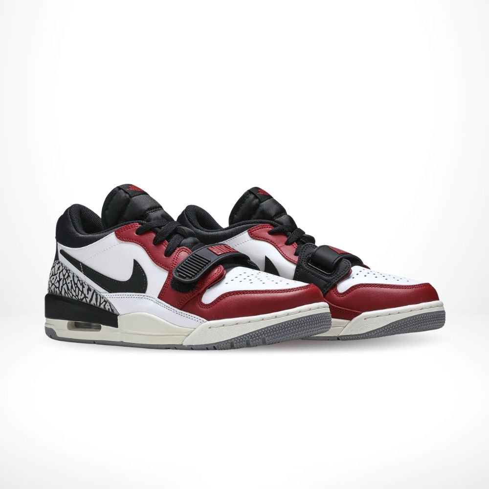 Angled front view of a full pair of Air Jordan Legacy 312