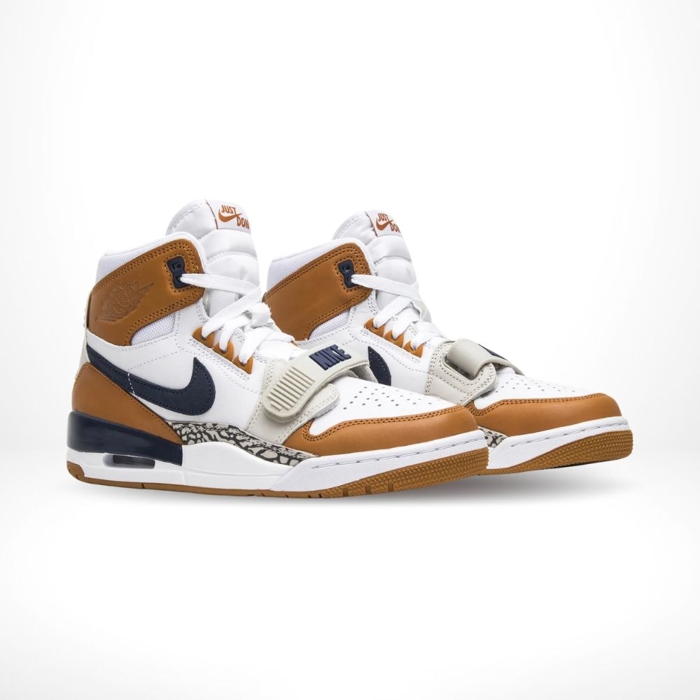 Angled front view of a full pair of Air Jordan Legacy 312