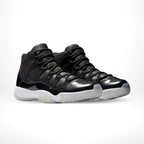 Angled front view of a full pair of Air Jordan 11