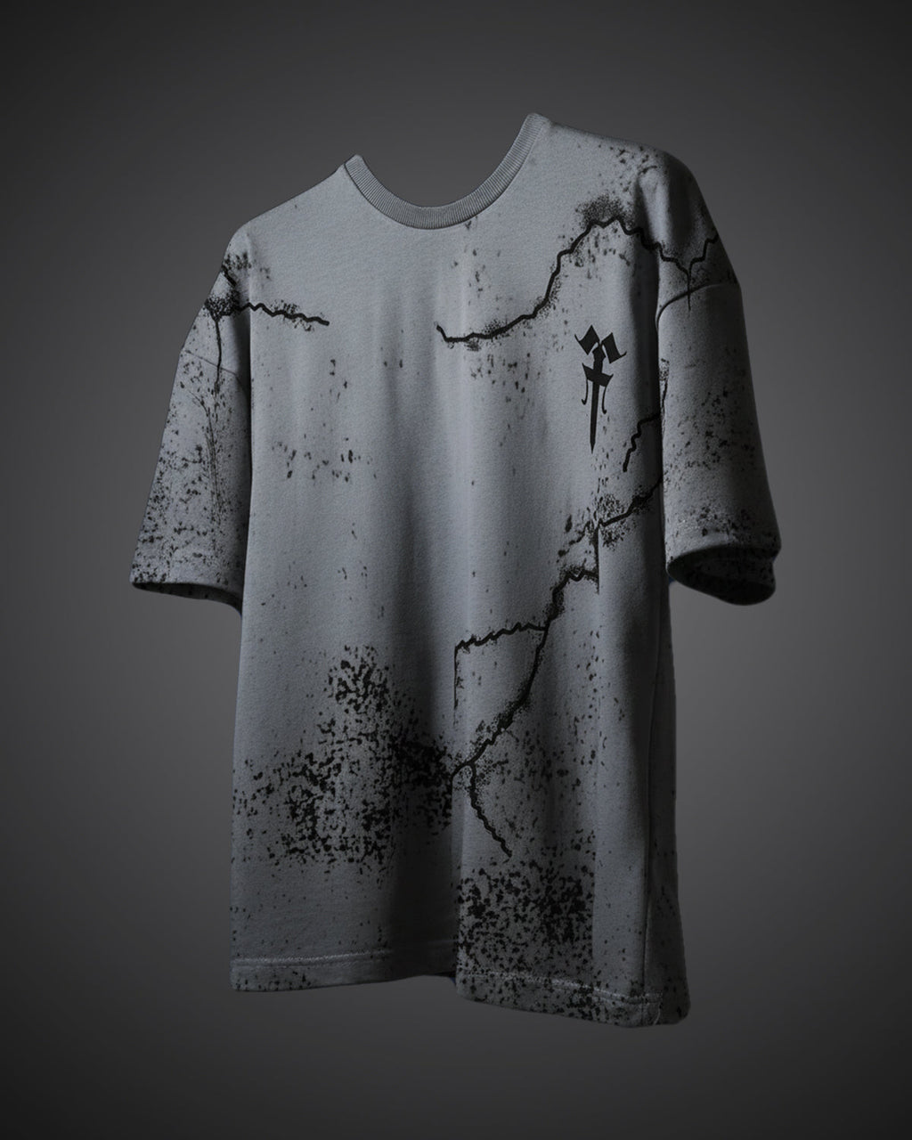 Polkal™ Fear Grey Crack T-Shirt