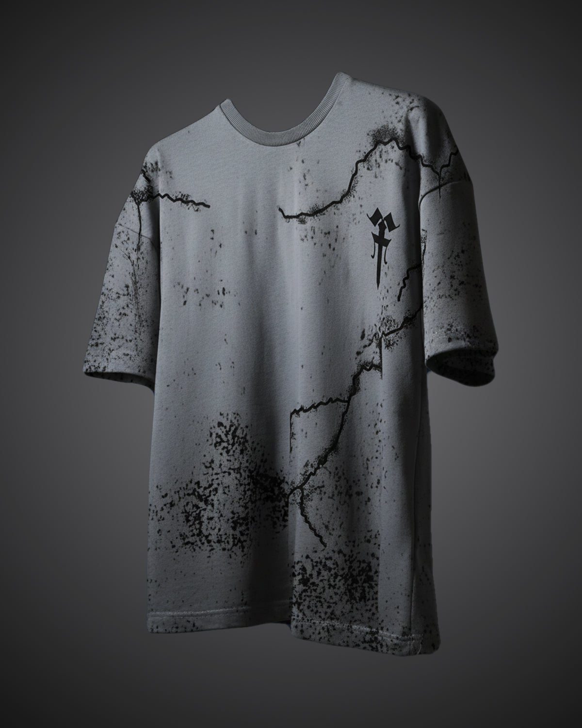 Polkal™ Fear Grey Crack T-Shirt