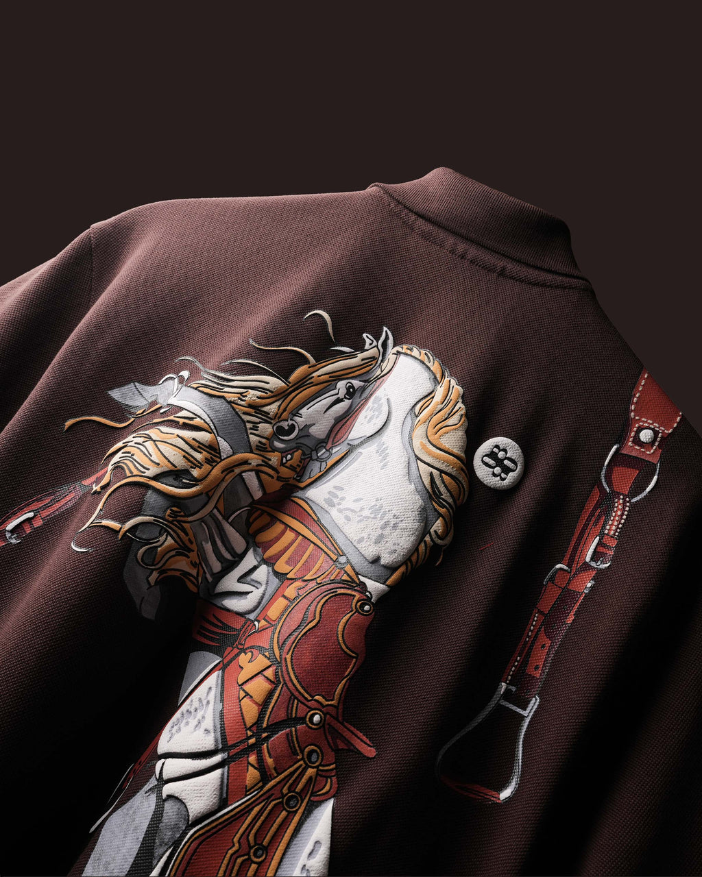 Brown Saddle Polo T-Shirt Polkal™ BluOr