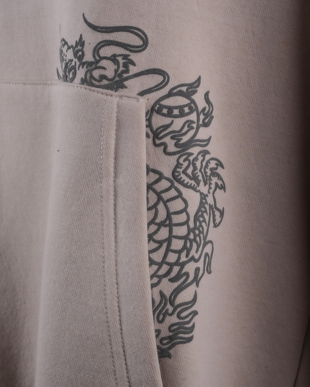Polkal™ Fear Beige Dragon Hoodie