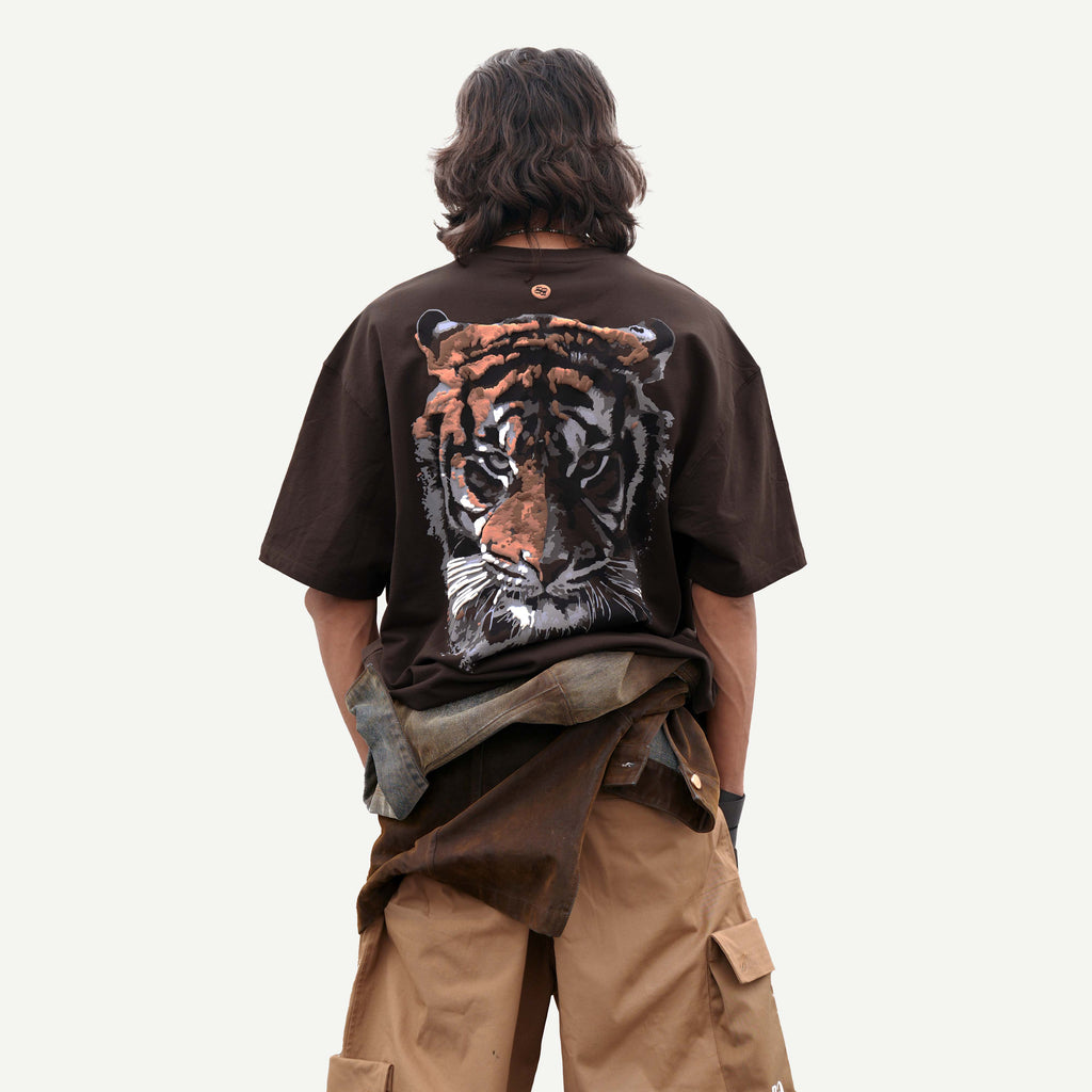 Brown Tiger T-Shirt Polkal™ BluOr