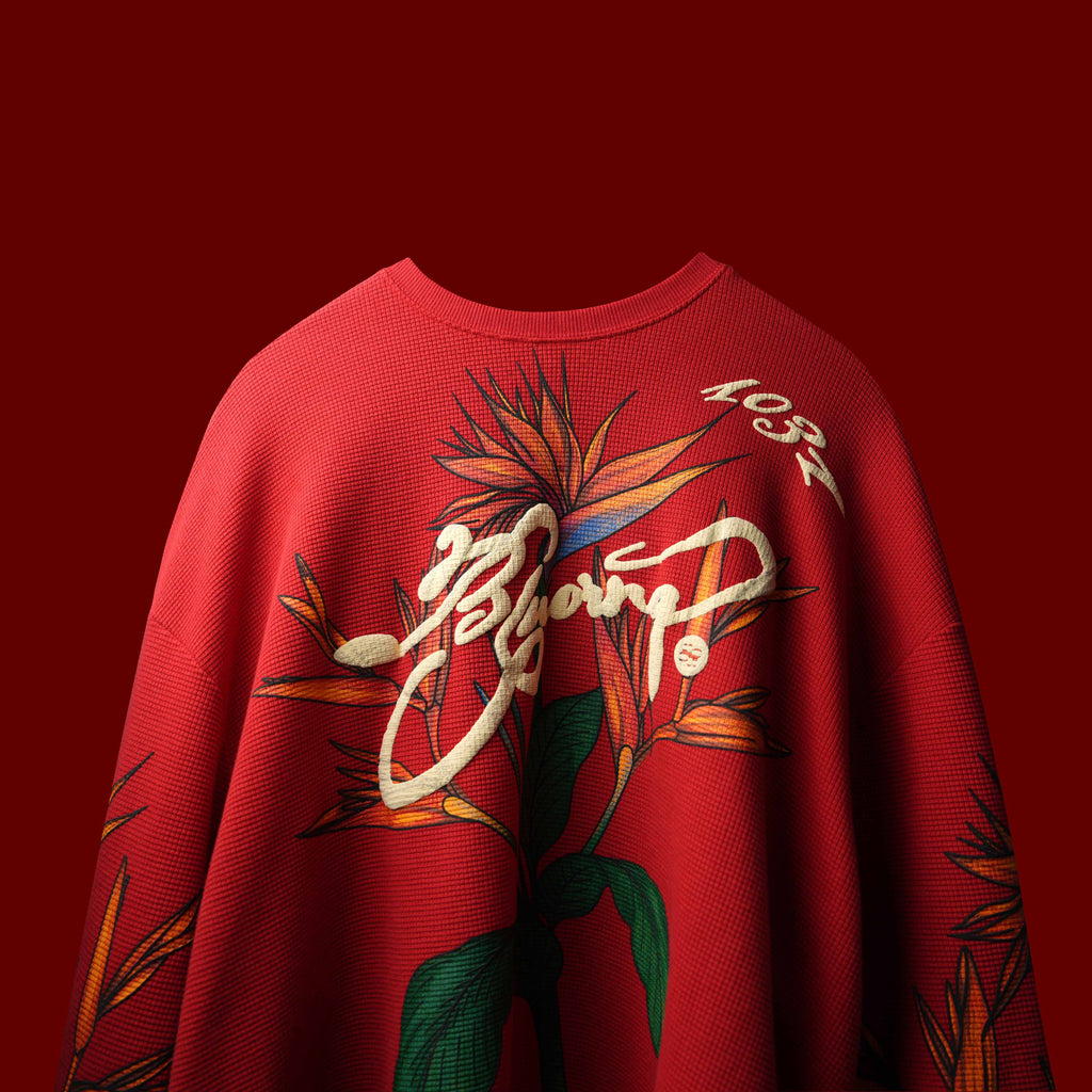 Bird Of Paradise Full Sleeve T-Shirt Polkal™ BluOr