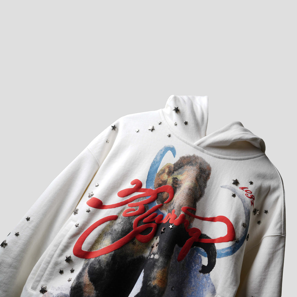 White Star Studded Hoodie Polkal™ BluOr