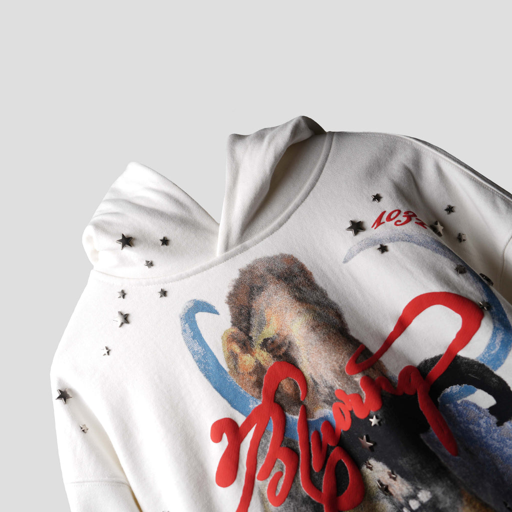 White Star Studded Hoodie Polkal™ BluOr