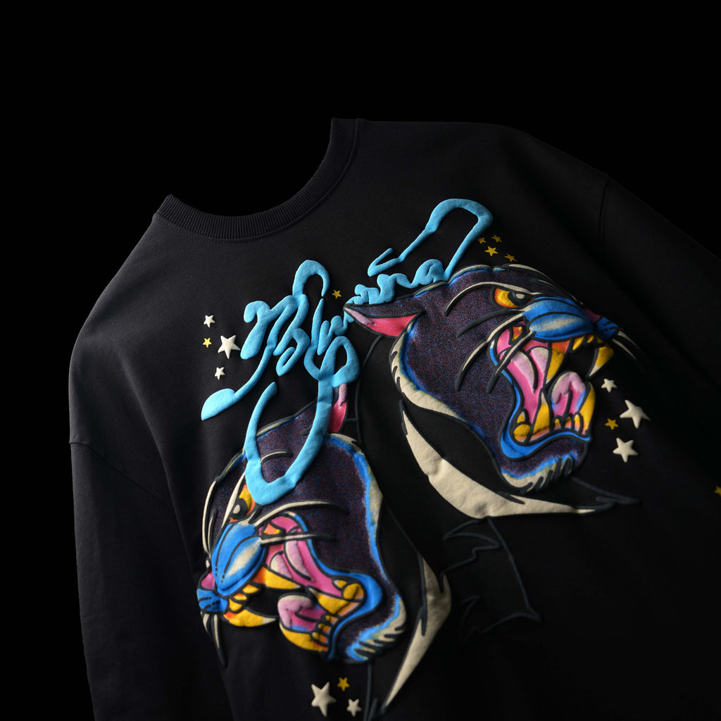 Black Wild Star T-Shirt Polkal™ BluOr