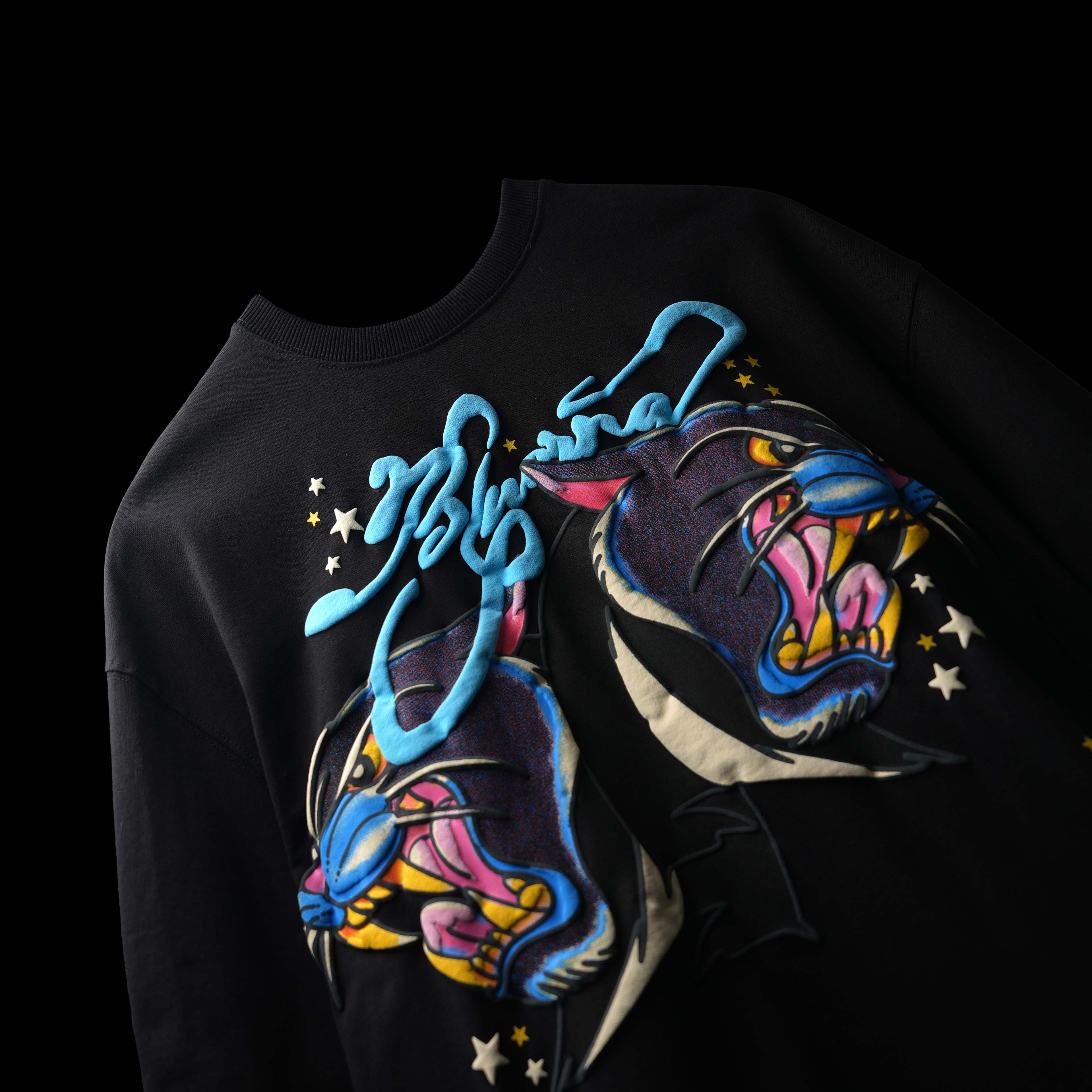 Black Wild Star T-Shirt Polkal™ BluOr