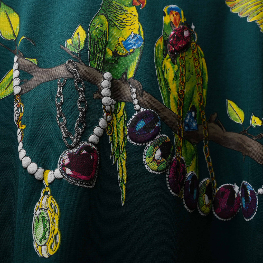 Green Birds And Bling T-Shirt Polkal™ BluOr