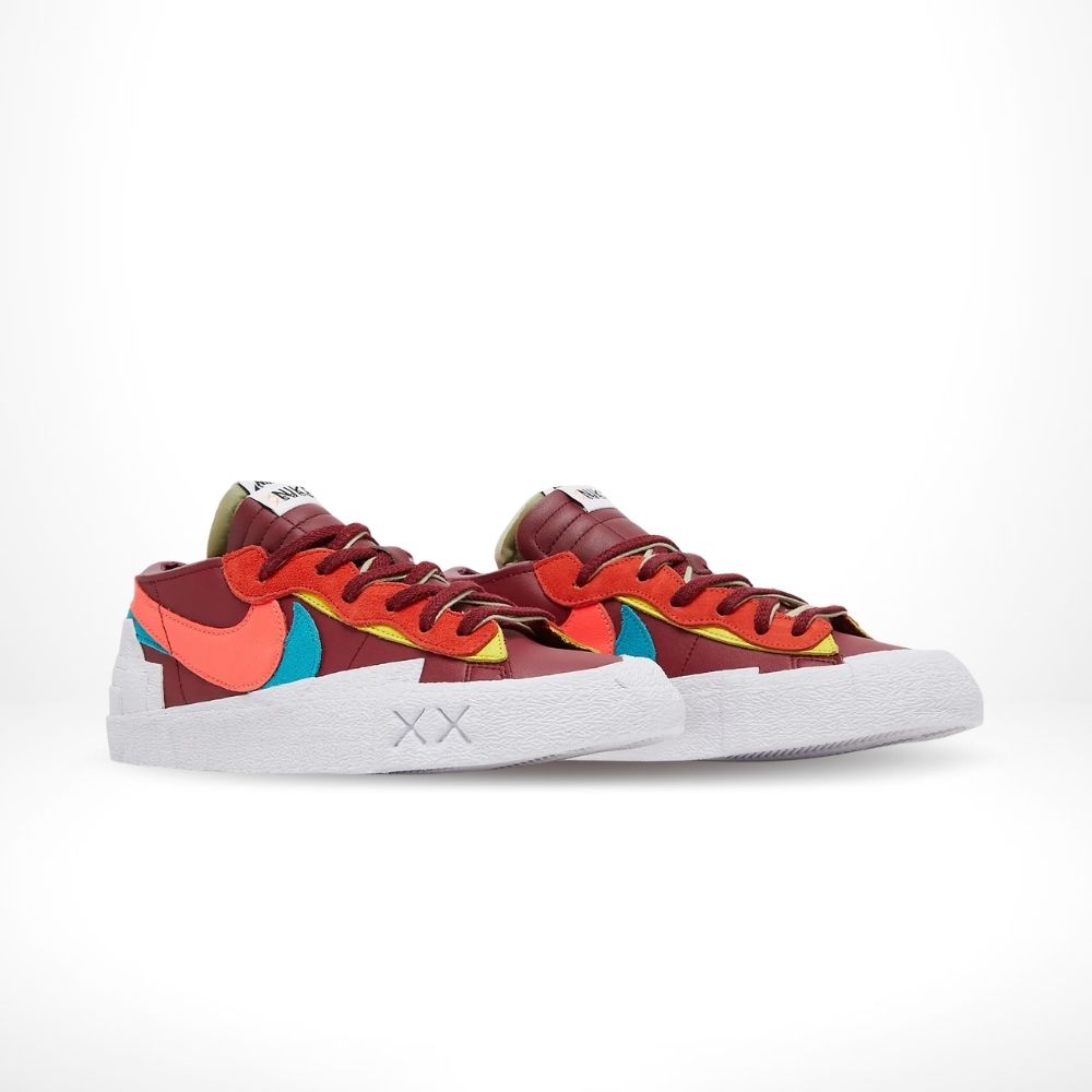 Angled front view of a full pair of Nike